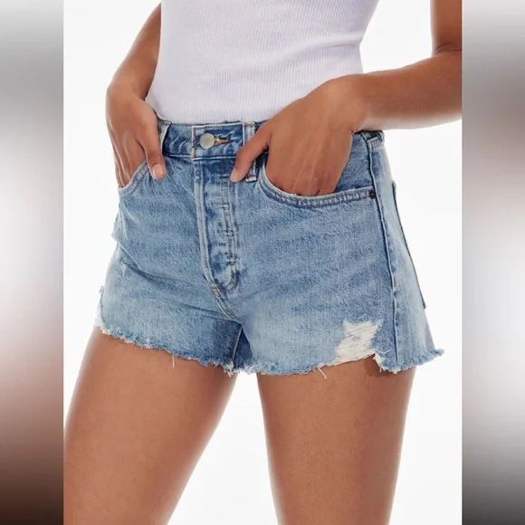 BNWT $88 Denim Forum The Ex-Boyfriend Hi-Rise Denim Short - Picture 1 of 10